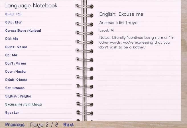 Dictionary UI